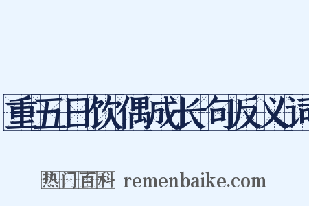 重五日饮偶成长句反义词是什么意思的图片